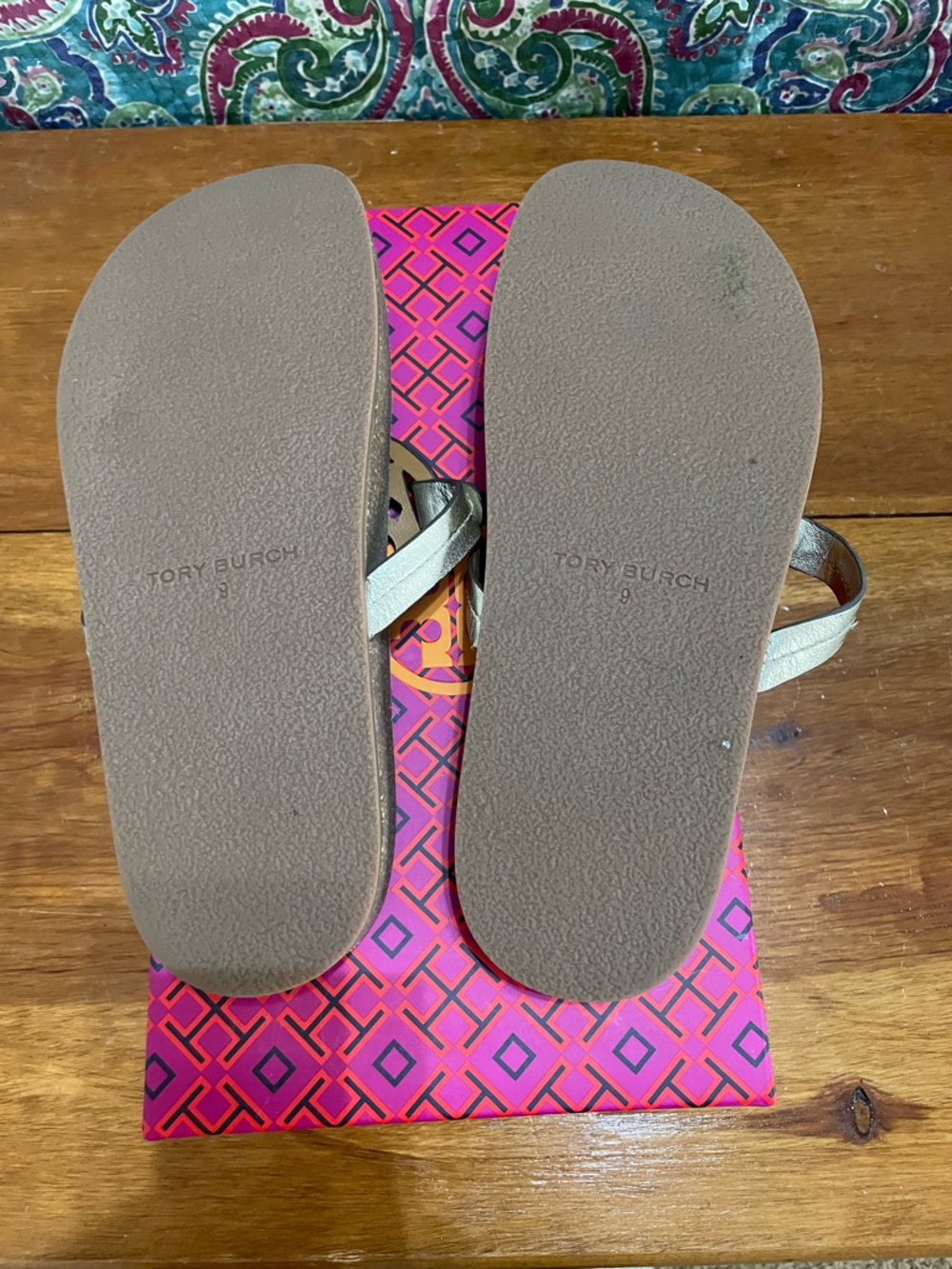 Tory Burch Miller Cloud Metallic Gold - Size 9 - Picture 2 of 4